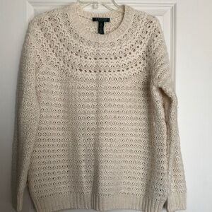 Ralph Lauren Women's Cream Knit Sweater